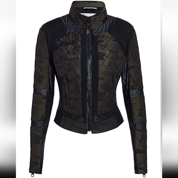 Blanc Noir Camo Moto Jacket Large - Picture 5 of 16